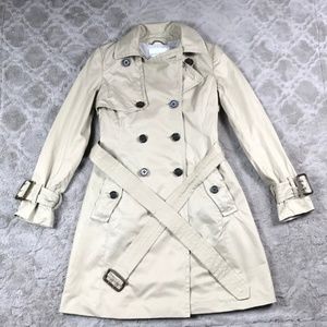 Banana Republic Trench Coat Double Breasted Khaki